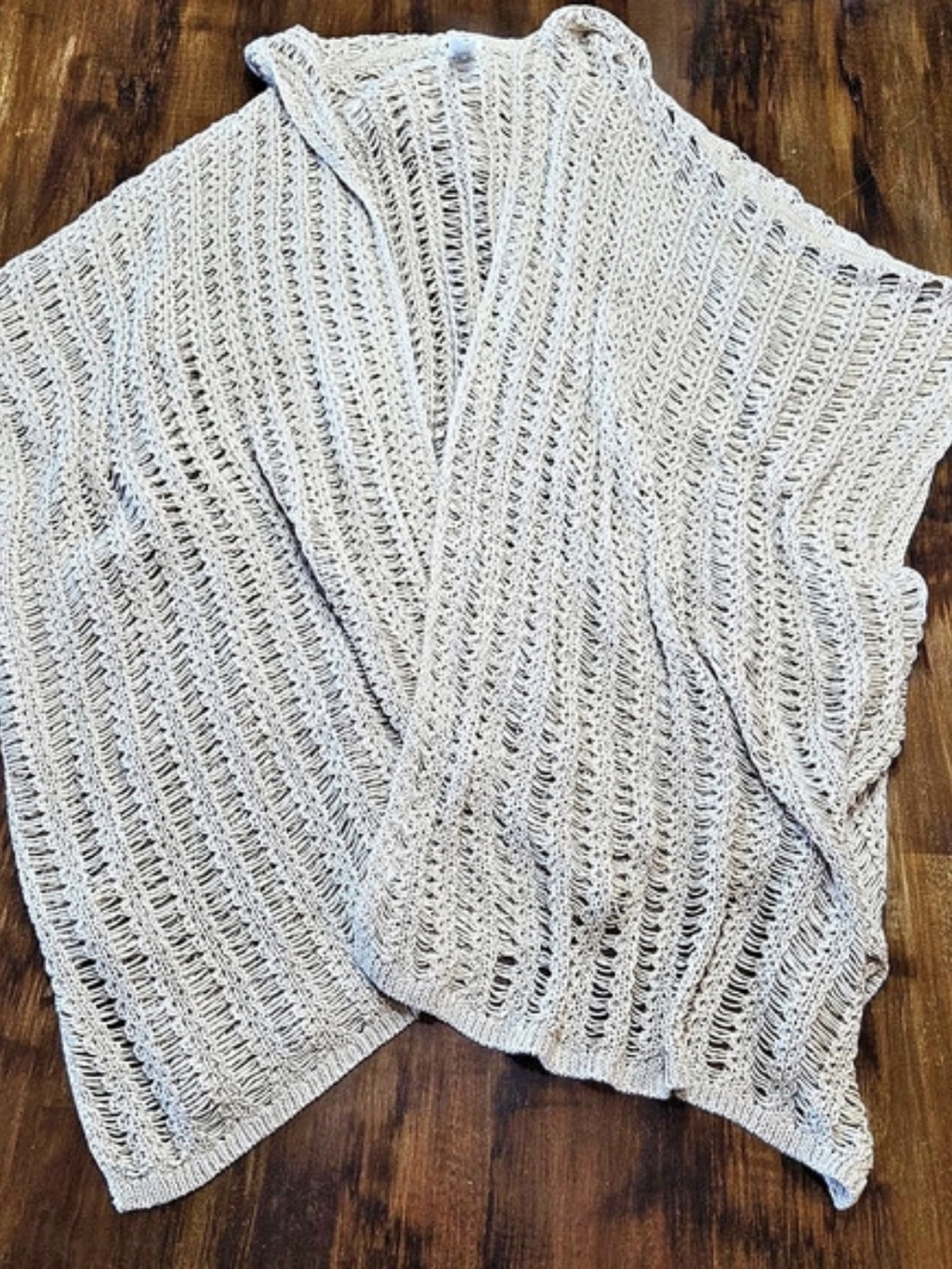 Aerie Hooded Sweater Cape Nude One Size Boho Festival Indie